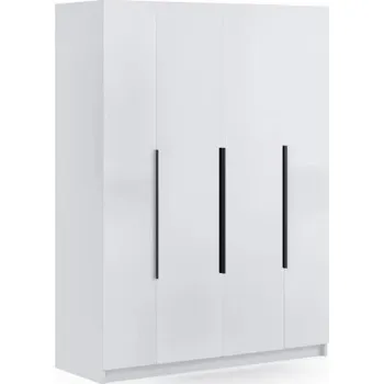 Šatní skříň Moderní šatní skříň 160/60 AUREN - lesklá bílá