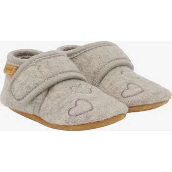 Dětská sportovní obuv Dětské bačkůrky (capáčky) 100% vlna En Fant - šedé s výšivkou Grape Shake Velikost: 23/24