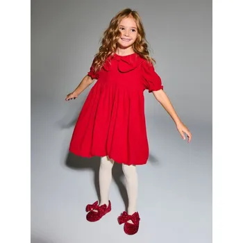 Dívčí šaty Sinsay - Babydoll šaty s vánočním motivem - červená - 989DV-33X - 989DV-33X-134