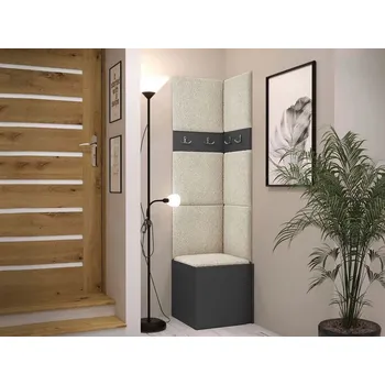 Předsíňová stěna Stěna do předsíně SELAND 12 - grafit / světlá béžová