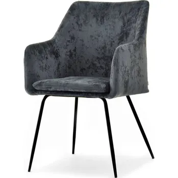 Jídelní židle Čalouněná jídelní židle ROXANA - grafitová / černá