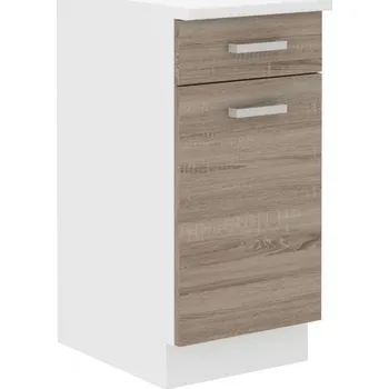 Kuchyňská linka Kuchyňská skříňka s šuplíkem DAGA - šířka 40 cm, dub lanýž / bílá