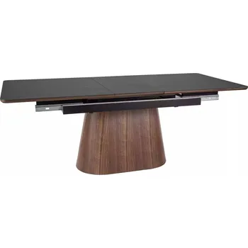 Jídelní stůl Rozkládací jídelní stůl 160(200)x90 VALMIR - černý / ořech