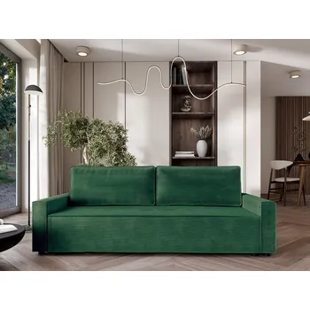 Pohovka Rozkládací pohovka BADIRA - lahvově zelená