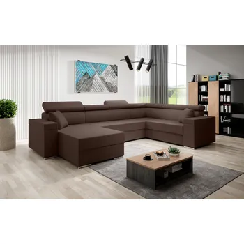 Sedací souprava VENETI LEXIA souprava provedení P varianta tmavě hnědá