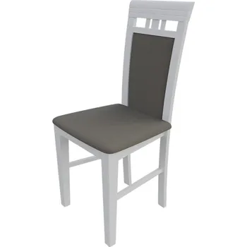 Jídelní židle Jídelní židle MOVILE 12 - bílá / šedá ekokůže