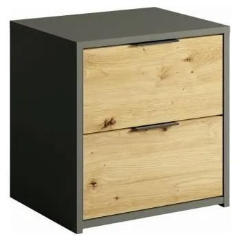Noční stolek Set 2x noční stolek GUADUAS - dub artisan / grafitový