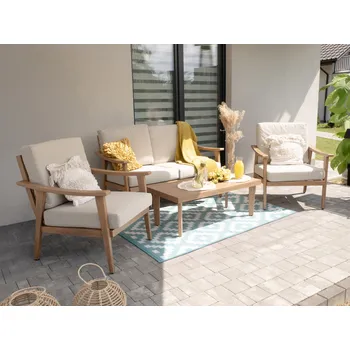 Zahradní sestava Elegantní zahradní sestava KARINE - béžová / hnědá