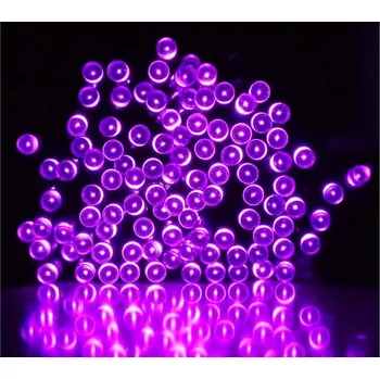 Vánoční dekorace Venkovní LED vánoční řetěz -fialová, 10m, 500 LED, se záblesky