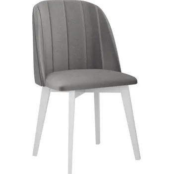 Jídelní židle Čalouněná jídelní židle AFTON 3 - bílá / světlá šedá