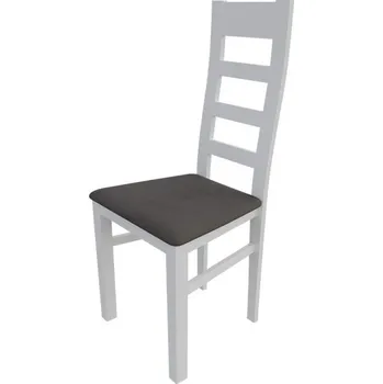 Jídelní židle Kuchyňská židle MOVILE 25 - bílá / tmavá hnědá 2