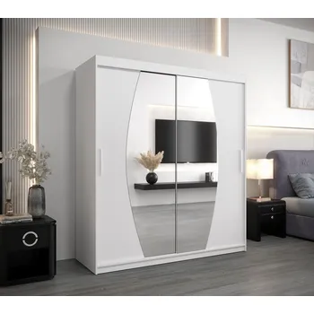 Šatní skříň Skříň s posuvnými dveřmi DITA - šířka 180 cm, bílá