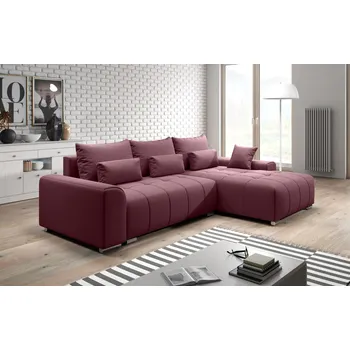 Sedací souprava Rohová rozkládací sedačka RANDA - růžová