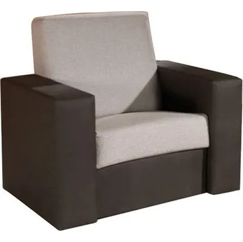 Křeslo Čalouněné křeslo RENTON 1 - hnědá ekokůže / béžové