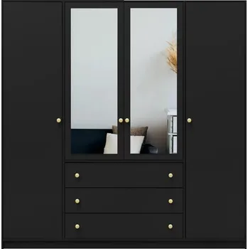 Šatní skříň Kombinovaná šatní skříň 196 JOELE - černá