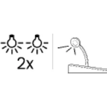 Stojací lampa LED lampa k posteli 2 bodová