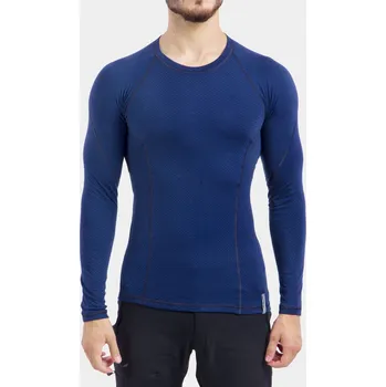 Pánské tričko Sensor Merino Double Face pánské tričko s dlouhým rukávem, tmavě modré, velikost S