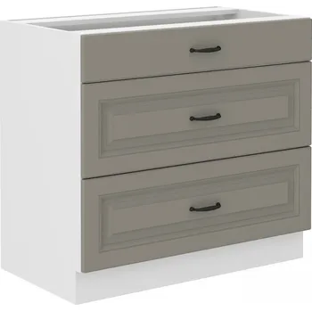 Kuchyňská linka Dolní šuplíková skříňka SOPHIA - šířka 80 cm, světle šedá / bílá