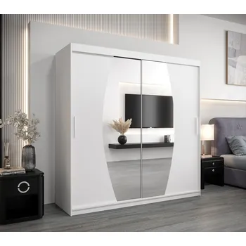 Šatní skříň Šatní skříň LILIANA - šířka 200 cm, bílá