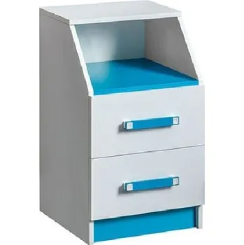 Zásuvkový kontejner Úložný prostor s šuplíky SINCE - bílý / tyrkysový