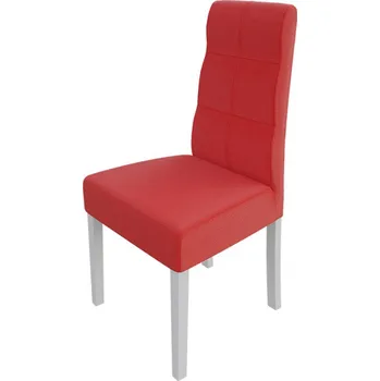 Jídelní židle Jídelní židle MOVILE 37 - bílá / červená ekokůže