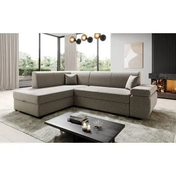 Sedací souprava Sedací souprava s úložným prostorem FANETTE - světle hnědá, levý roh