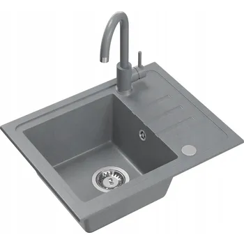 Granitový dřez Jednokomorový dřez Quadron VBChomeB116szinMsz ocel šedý