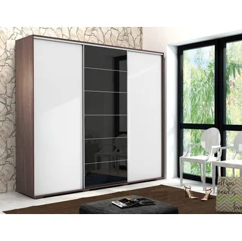 Šatní skříň Šatní skříň 278/215 MANUEL - čokoláda / bílá