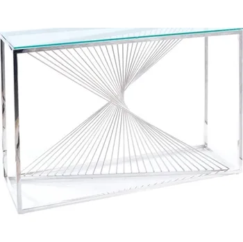 Toaletní stolek Konzolový stolek ITAY - transparentní / stříbrný