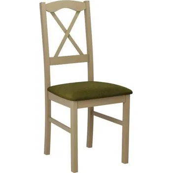 Jídelní židle Kuchyňská židle s čalouněným sedákem DANBURY 11 - dub sonoma / tmavá olivová