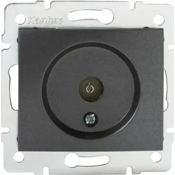 Elektrická zásuvka Anténní zásuvka nástěnná Kanlux šedá