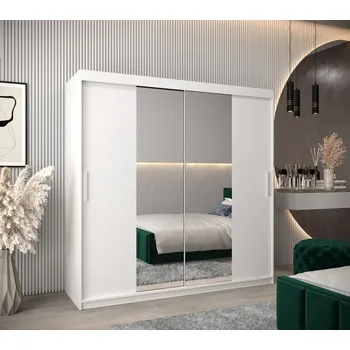 Šatní skříň Skříň s posuvnými dveřmi v šířce 200 cm TIMEA 1 - bílá