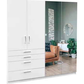 Šatní skříň Šatní skříň 200 KRISTINA se zrcadly - bílá