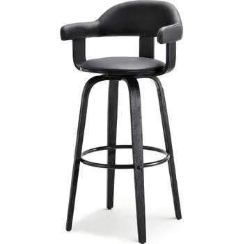 Barová židle Otočná barová židle ALIX - černá