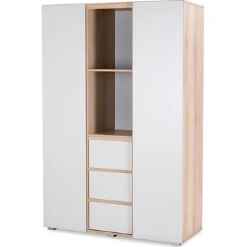 Šatní skříň Prostorná šatní skříň 100 AGIRA - buk / šedá