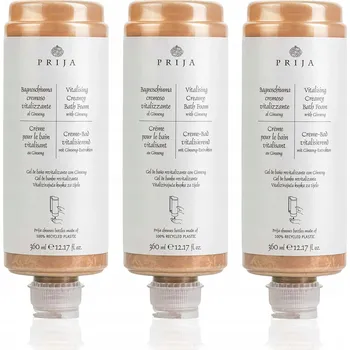 Koupelová pěna Výživná pěna do koupele, zlaté částečky a ženšen, náplň do dávkovače 3x360 ml