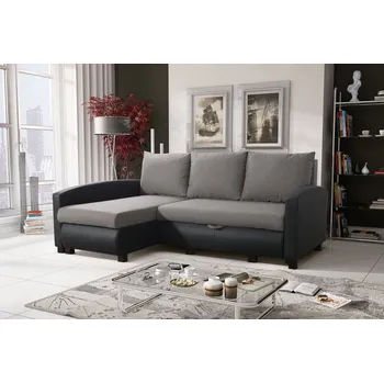 Sedací souprava Sedačka do obývacího pokoje RAYMONDE - černá / šedá