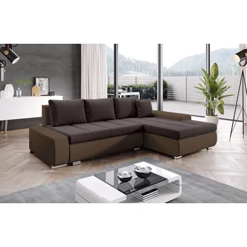 Sedací souprava Sedací souprava s úložným prostorem CANDIDA - tmavě hnědá