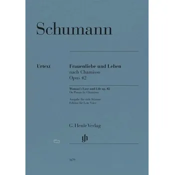Robert Schumann: Woman's Love and Life op. 42 - Low Voice (noty na klavír, zpěv)