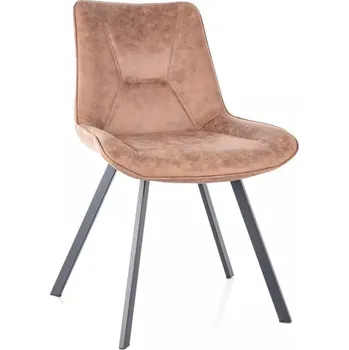 Jídelní židle Čalouněná jídelní židle MADDIE - hnědá / černá