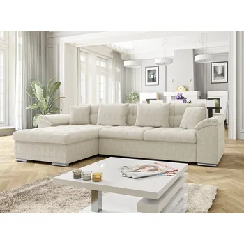 Sedací souprava Rohová sedačka na každodenní spaní DELFINA - krémová 2, levý roh