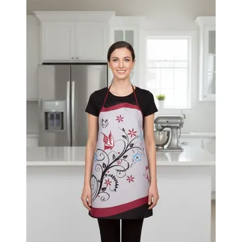 Kuchyňská zástěra Zástěra kuchyňská, Motýli louka, bordová
