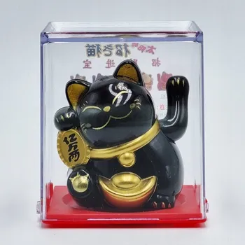 Figurka Figurka pro štěstí mávající Maneki Neko, japonská kočka na solární baterii