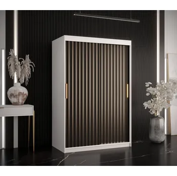 Šatní skříň Šatní skříň RADKIN 1 - šířka 120 cm, bílá / černá