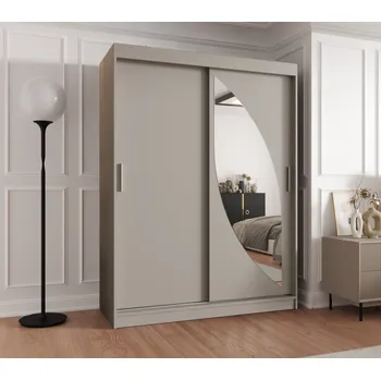 Šatní skříň Šatní skříň 150 cm SUDENA s posuvnými dveřmi - kašmírová