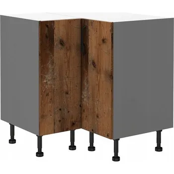 Kuchyňská skříňka Dolní rohová skříňka PENKA - 90x90 cm, old style / antracit