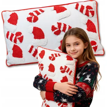 Vánoční dekorace VÁNOČNÍ POLŠTÁŘ JAKO DÁREK K VÁNOCŮM DEKORAČNÍ S MOTIVEM VÁNOC 50x30 cm