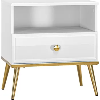 Noční stolek Noční stolek se šuplíkem AIKE - bílý