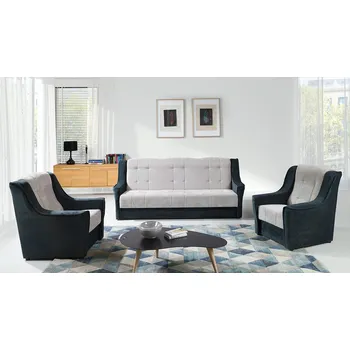 Sedací souprava Sedací souprava 3+1+1 CENSUS - černá / šedá