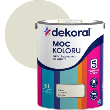 barva na zeď Dekoral Moc Koloru barva latexová na stěny ecru 5 l